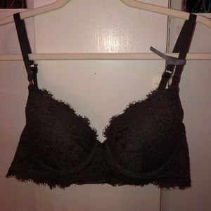Brand new AERIE dark grey push-up bra
